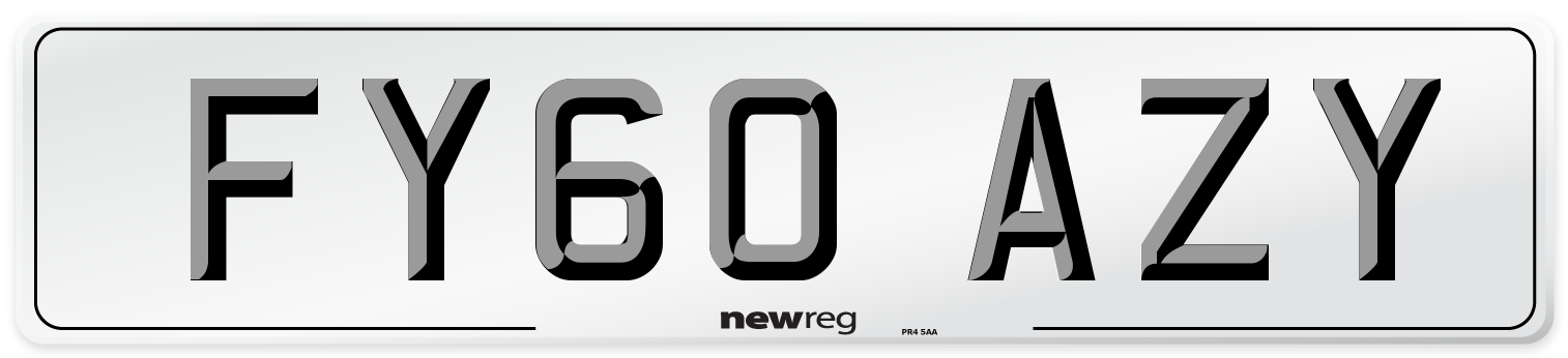 FY60 AZY Number Plate from New Reg